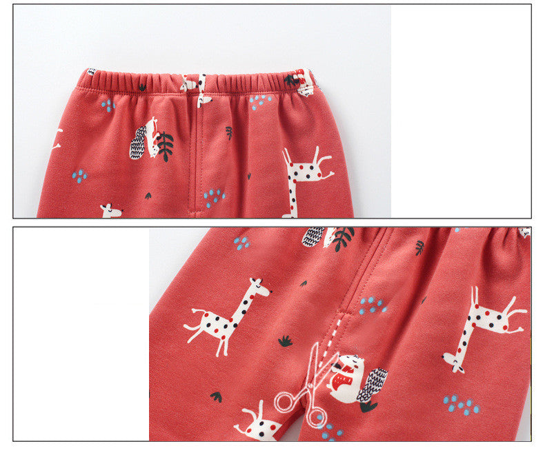 Children's Thermal Underwear Set Plus Velvet Thickening