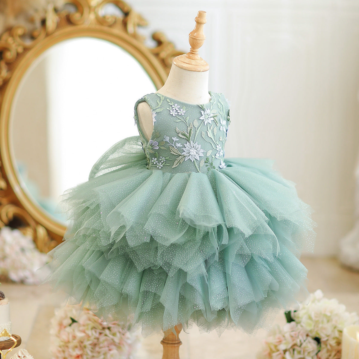 Girl's Mori Style Princess Birthday Party Dress