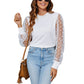 Long Sleeve Mesh Patchwork Top