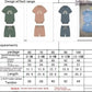 Rainbow Waffle Four-color Side Button Short Sleeve Baby Bodysuit Shorts Suit