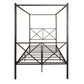 Metal Canopy Bed Frame, Platform Bed Frame With X Shaped Frame Full Black