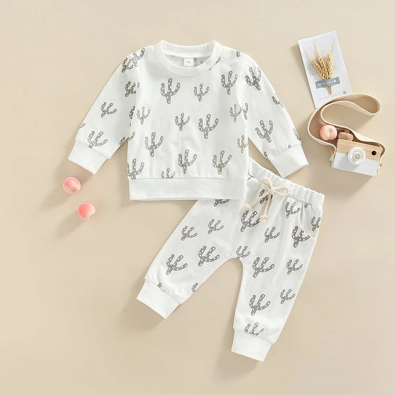 New Children Cartoon Printed Casual Suit