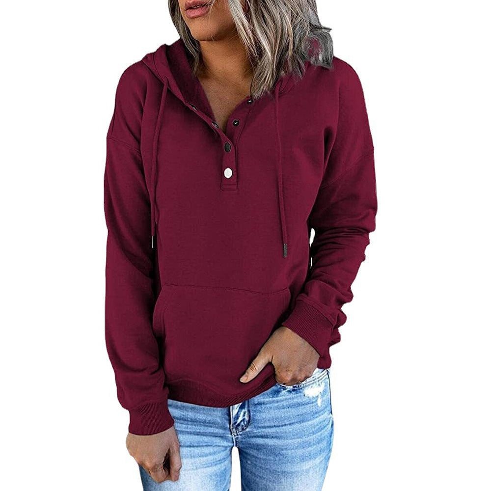 Manteau à manches longues pour femme, pull ample et décontracté à capuche
