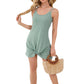 Solid Color Casual Fashion Twisted-knot Tank Dress For Women