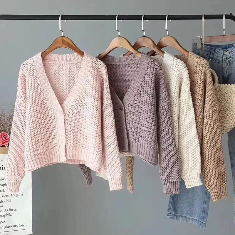 Nouveaux vêtements d'automne et d'hiver pour femmes, manteau ample, doux, épais, court, cardigan