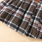 Skirt Brown Suit Cotton Solid Color Women's Dress