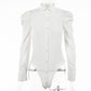 Commuter Solid Color Fashion Shirt Bodysuit