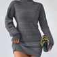 European And American Autumn And Winter Half-high Collar Knitwear Dress