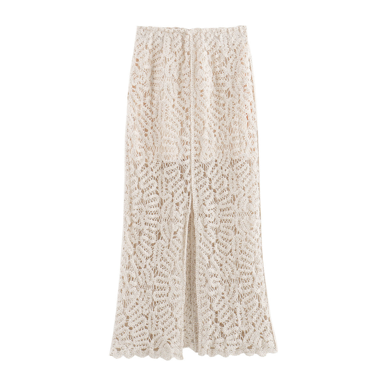 Summer Women's European And American Round Neck Crocheted Knitted Vest Skirt Suit
