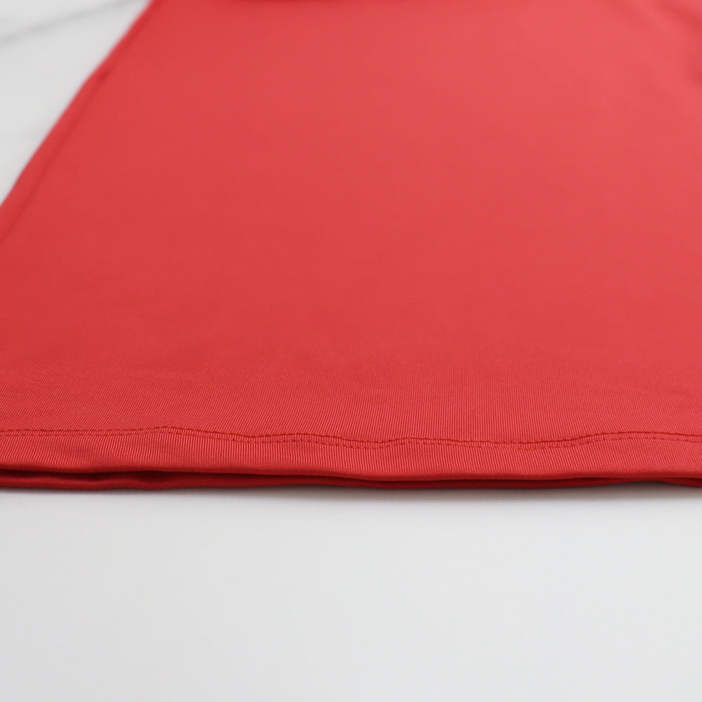 Pantalon évasé à jambe large et taille asymétrique de couleur unie