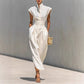 Womens New SpringSummer High-Waisted Midi Skirt