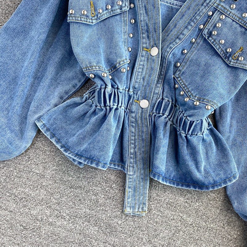 Women's Fashionable All-matching Loose Denim Jacket Top