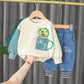Children's Cute Printed Sweater Long-sleeved Suit