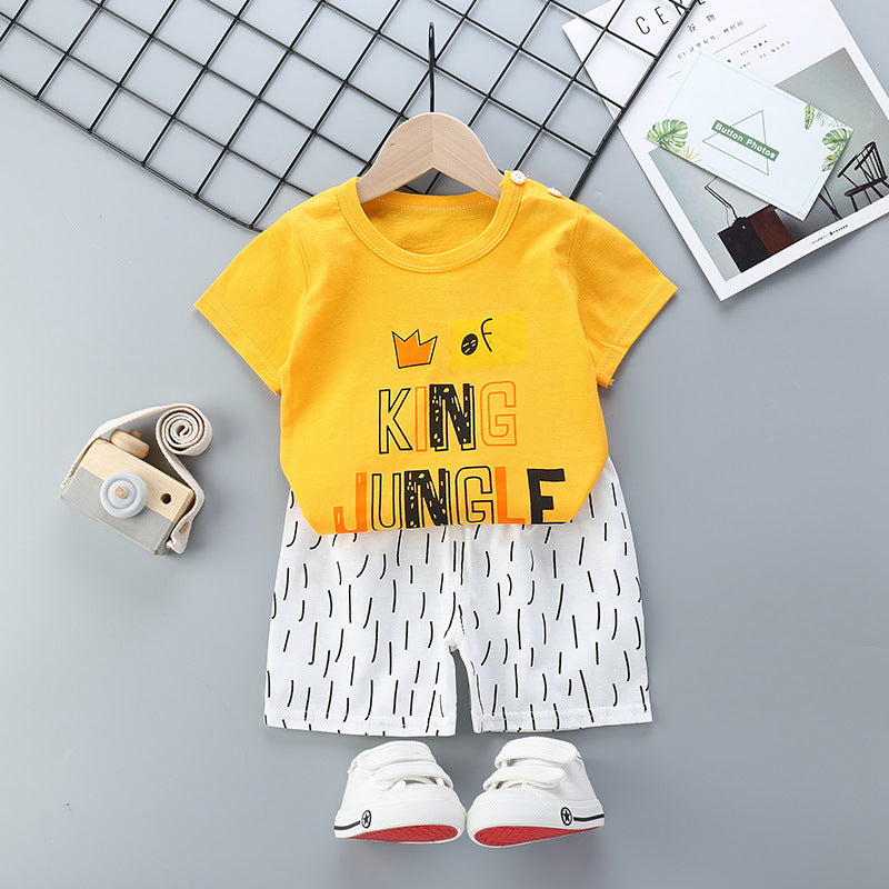Costume à manches courtes pour enfants, beaux vêtements pour garçons
