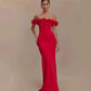 Ruffled Off-shoulder Temperament Waist-tight
