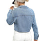 Amazon Cross-border Women's Clothing Loose Short Denim Coat
