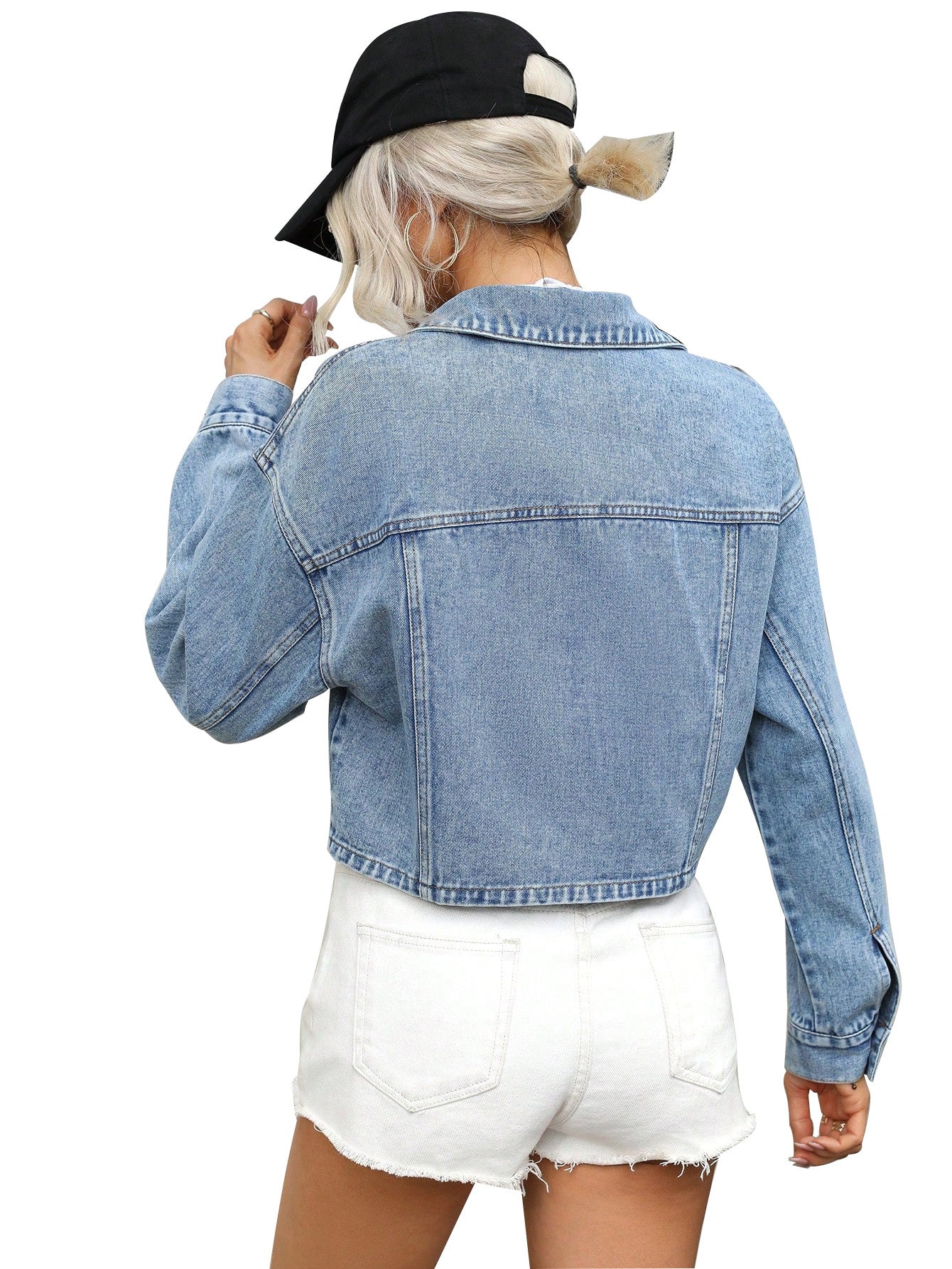Amazon Cross-border Women's Clothing Loose Short Denim Coat