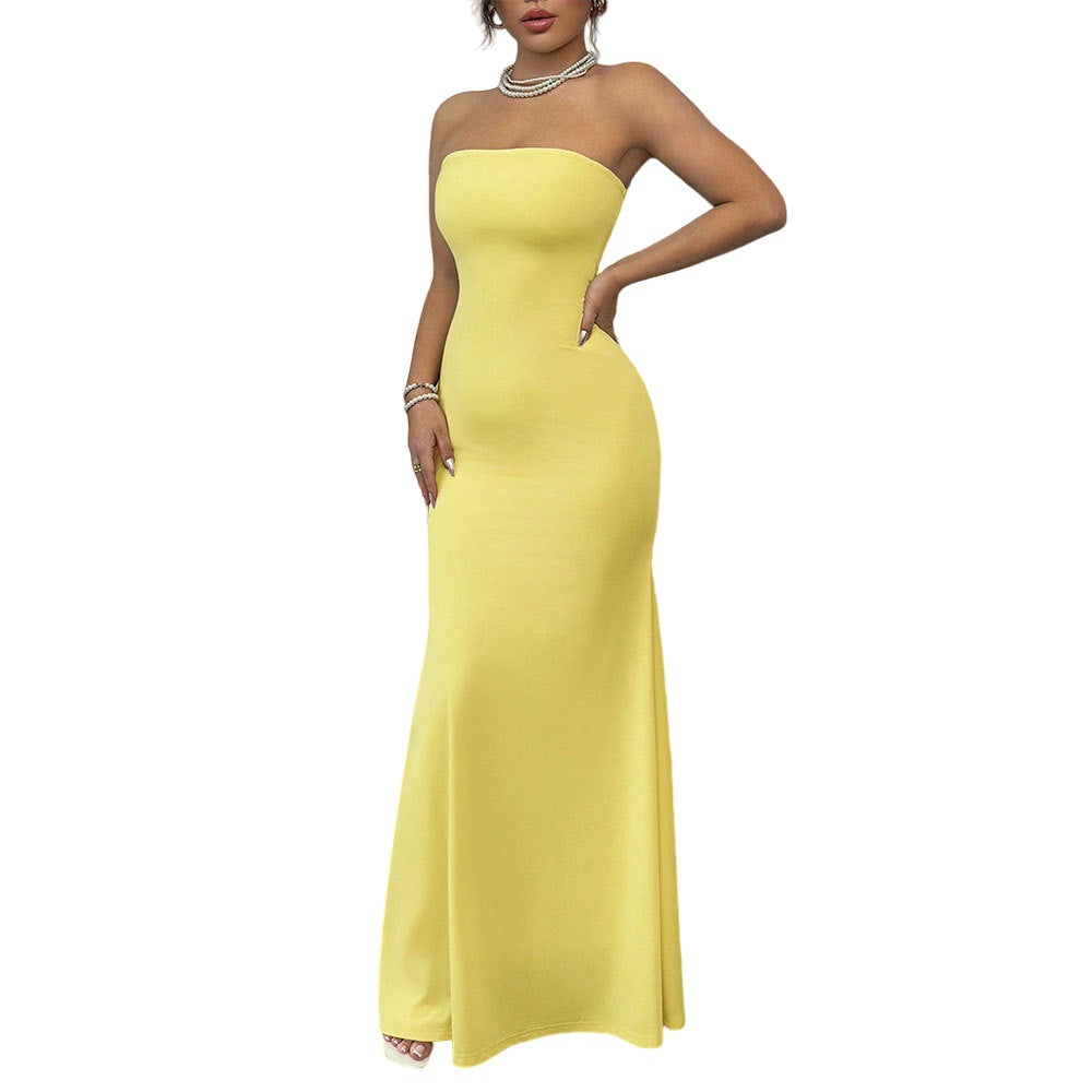 Fashionable Figure-hugging Strapless Backless Bandage Dress