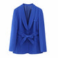 Robe de costume style français pour femme avec ceinture, petite veste, pantalon décontracté