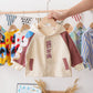 XY2068 Printemps et Automne Bébé Garçon Bébé Fille Manteau Mignon Moyen Velours Côtelé À Capuche Enfants Manches Longues Vêtements Enfants