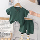 Children's Round Neck Short Sleeve Suit For Girls