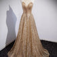 Golden Evening Dress Women Senior Sense Host High-end Atmosphere