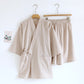 Japanese Lace-up Kimono Pajamas Men's Cotton Washed Loose