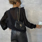 Ruffled Lantern Button Long Sleeve Shirt For Women