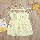 Girl's Cotton Dress With Flower Strap Cake