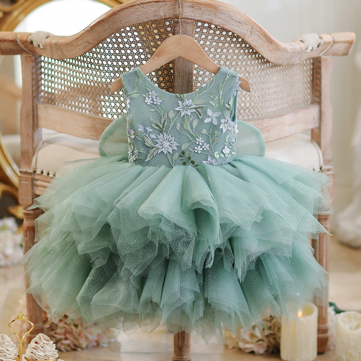Girl's Mori Style Princess Birthday Party Dress