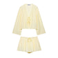 Wrinkle Effect Kimono Coat Shorts Suit