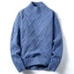 Pull demi-col roulé pour homme, pull ample en tricot coréen