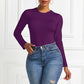 Bodysuit Women's Solid Color Long-sleeved Round Neck Bottoming Shirt Top