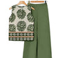 Womens Sleeveless Irregular Tank Top And Pants Fashionable Printed Two-Piece Set