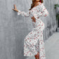 Hong Kong Style Retro Wide Leg Pants Fashion Print White Word Neck