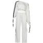 Fashion Casual Set Autumn And Winter Sports Two-piece Ribbon Pullover Sweater High Waist Loose Trousers