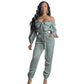 Women's Streetwear Off Shoulder Jumpsuit