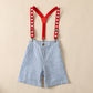 Children's Shirt Bow Tie Suspender Pants Suit