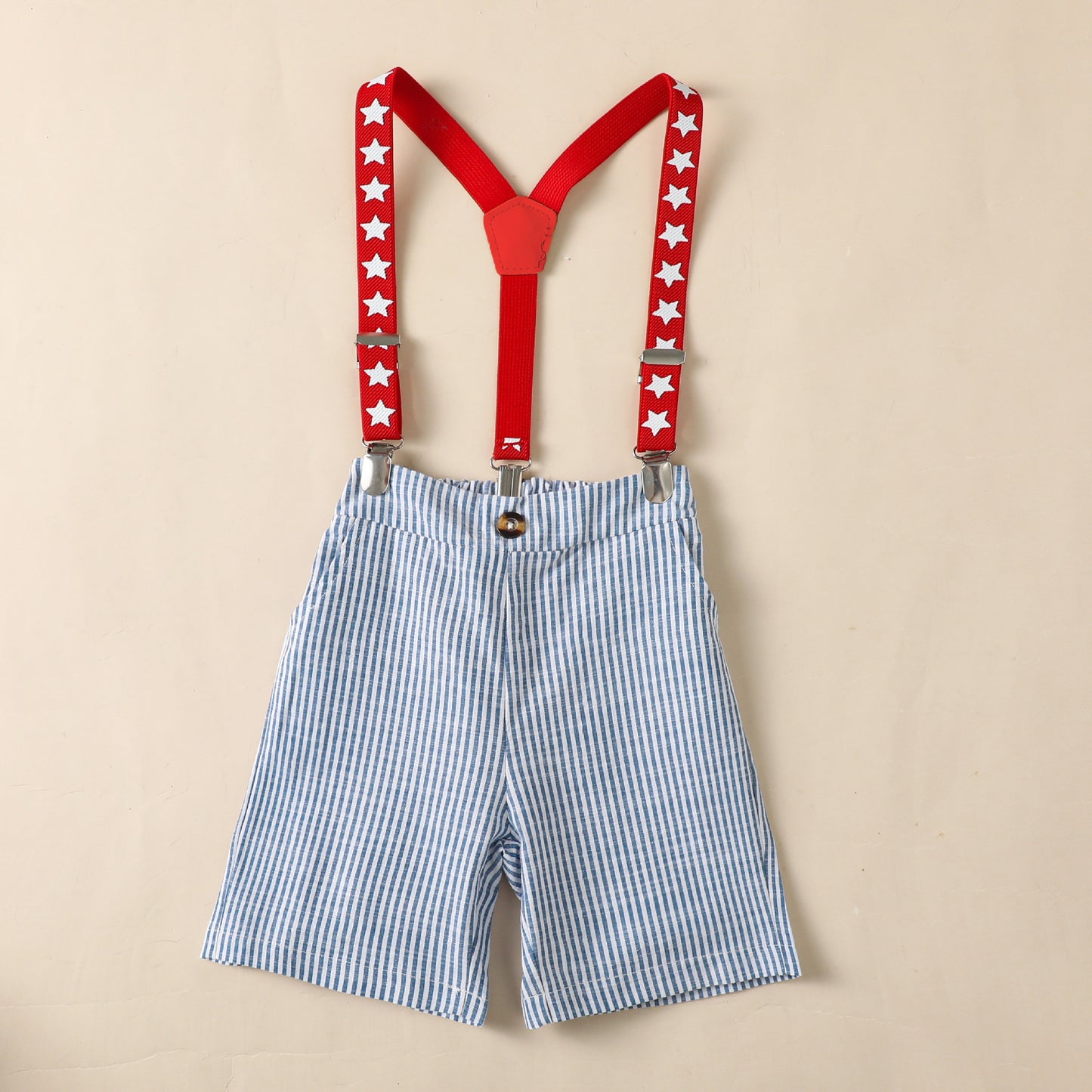 Children's Shirt Bow Tie Suspender Pants Suit