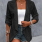 Women's Fashion Long Sleeve Casual Rolled Sleeves Cardigan Jacket
