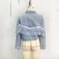 Tassel Denim Coat Short Polo Collar Jacket European And American Style