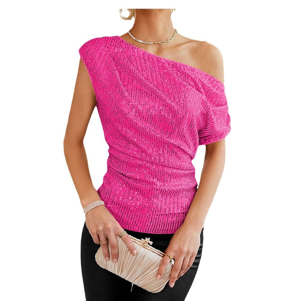 Women's European And American Fashionable Sequins Top