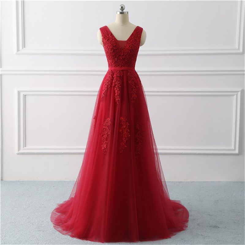 Robe de demoiselle d'honneur de mariage à petite queue en dentelle, robe de soirée pour femme