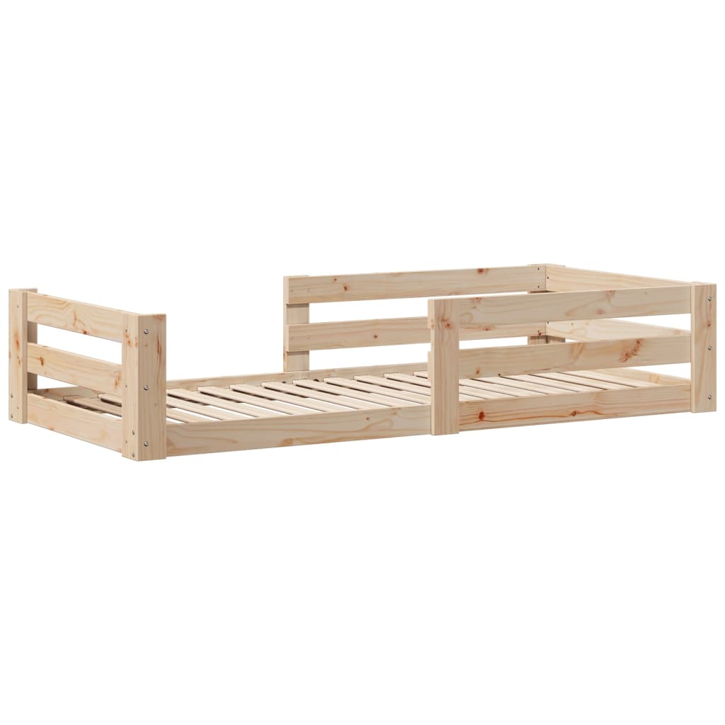 solid wood bed without mattress, pine wood