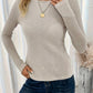 Slim Fit All-match Long Sleeve Round Neck T-shirt Women's Dress