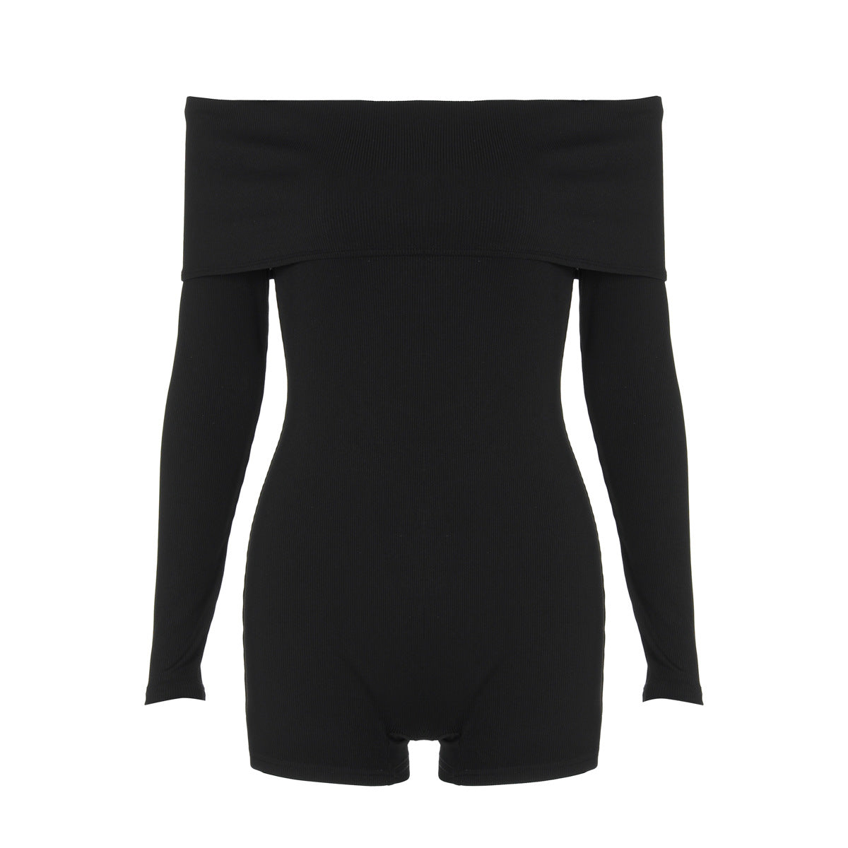 Autumn New Off-shoulder Long Sleeve Knitted Jumpsuit