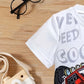 Fashion Children's Short-sleeved Cartoon Car Printing