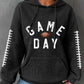 Women's Rugby Print Hooded Waffle Sweater