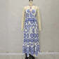 Womens Casual Off-shoulder Halterneck Cross-over Dress