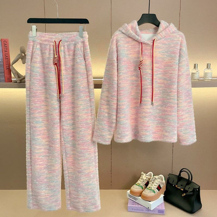 Women's Hoodie And Wide-leg Pants Two-piece Set